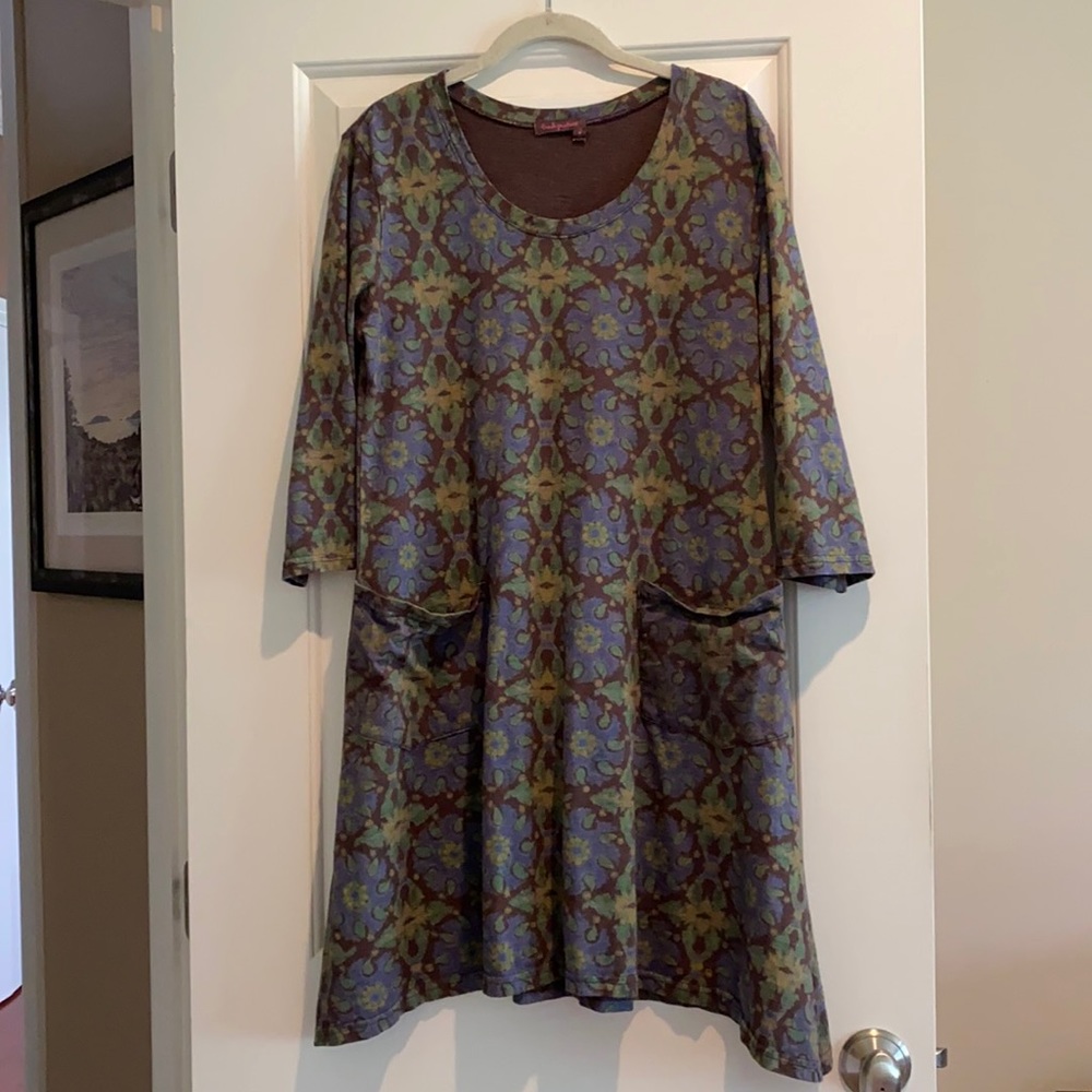 Size M fresh produce cotton swing dress